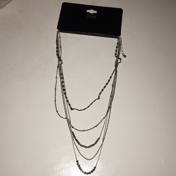 💛🤍💛NWT Ballet Gold/Silver Layered Necklace - Picture 6 of 7